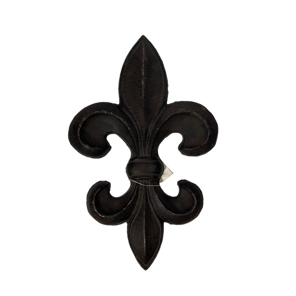 Dark Brown Fleur-De-Lis Metal Wall Decor‎ 10” H Lot of 2 - Picture 3 of 8